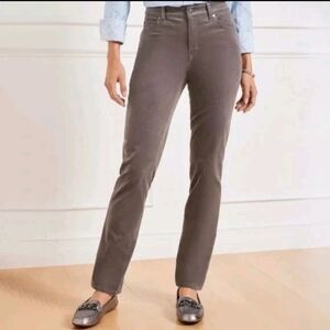 Talbots Taupe Corduroy Straight Leg Pant Women's Size 2 Petite